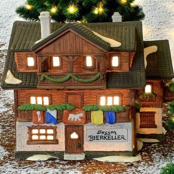 Dept 56 Besson Bierkeller Alpine Christmas Village Lighted Building - 1986 - Picture 1 of 12